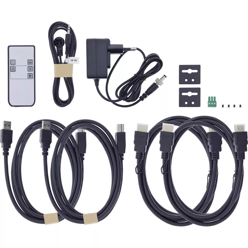 InLine 57885C Switch KVM, 2 porte, HDMI, 8K@60Hz, USB 3.2, con IR e RS-232