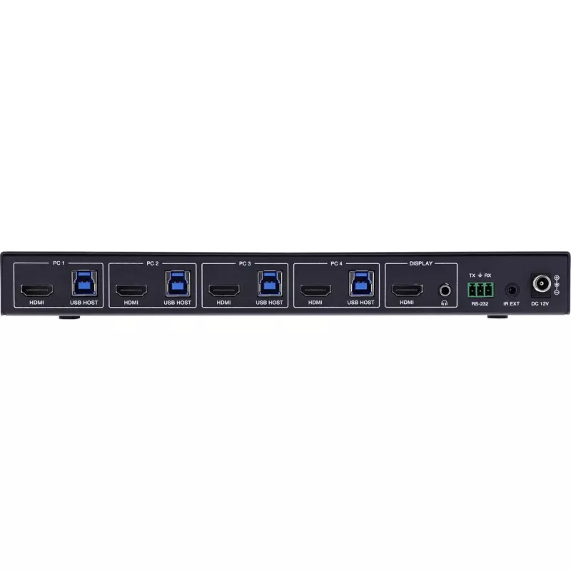 InLine 57885D Switch KVM, a 4 vie, HDMI, 8K@60Hz, USB 3.2, con IR e RS-232