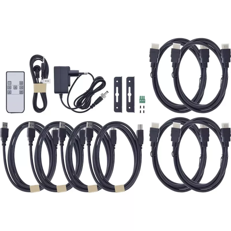 InLine 57885D Switch KVM, a 4 vie, HDMI, 8K@60Hz, USB 3.2, con IR e RS-232