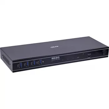InLine 57885D Switch KVM, a 4 vie, HDMI, 8K@60Hz, USB 3.2, con IR e RS-232