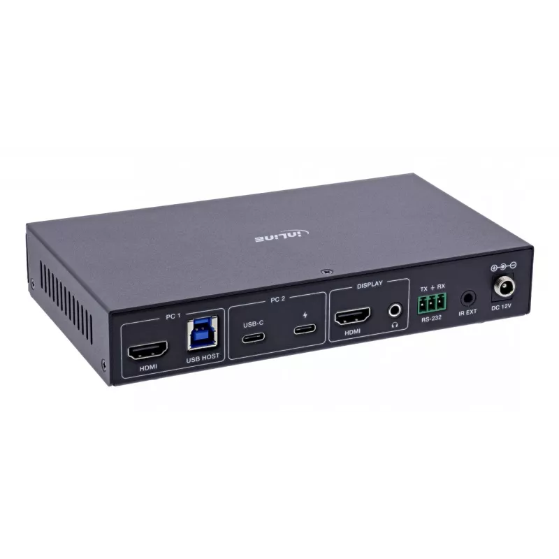 InLine 57885E Switch KVM, a 2 vie, HDMI e USB-C, 4K60Hz
