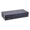 InLine 57885I Switch KVM, a 4 vie, HDMI, 4K60Hz, multiviewer, hub USB, nero