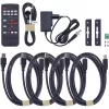 InLine 57885I Switch KVM, a 4 vie, HDMI, 4K60Hz, multiviewer, hub USB, nero