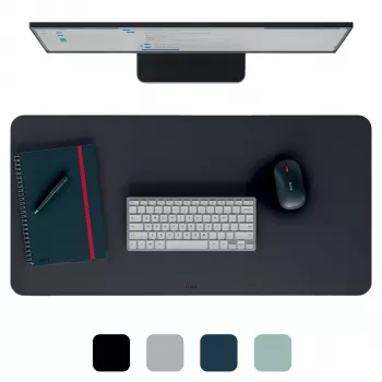 Leitz grande tappetino da scrivania. Colore prodotto: nero, materiale: cloruro di polivinile (PVC). Larghezza: 400 mm, profondità: 800 mm, altezza: 2 mm