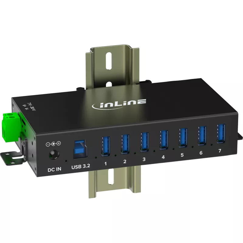 InLine 35396B hub interfaccia USB 3.2 Gen 1 (3.1 Gen 1) Type-B 5000 Mbit/s nero