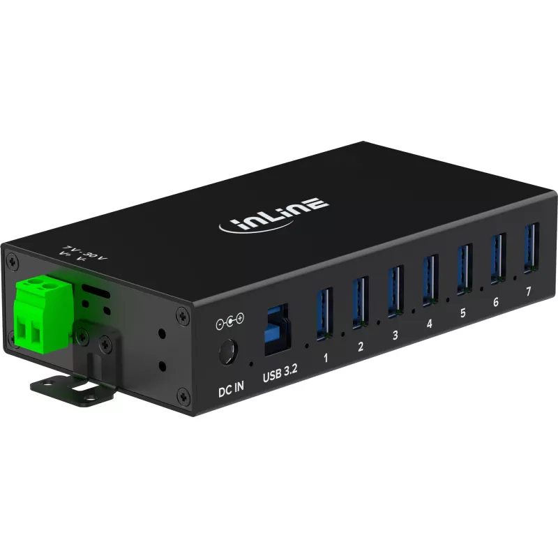 InLine 35396B hub interfaccia USB 3.2 Gen 1 (3.1 Gen 1) Type-B 5000 Mbit/s nero
