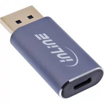 InLine 64107I adattatore cavo video USB Type-C DisplayPort grigio