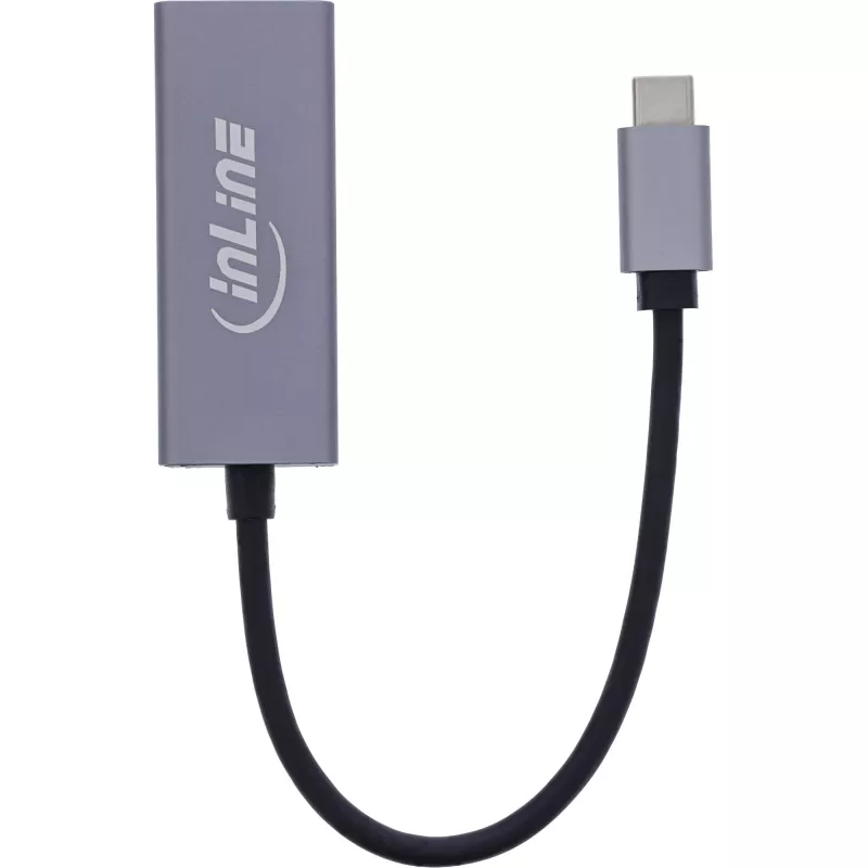 InLine 33380Q adattatore RJ-45 USB Type-C maschio 1 Gbit/s grigio