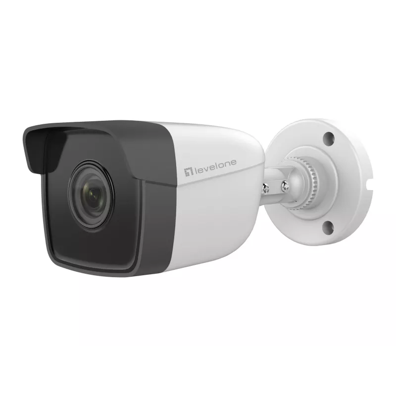 Telecamera IP fissa LevelOne GEMINI, 2 megapixel, H.265, 802.3af PoE, LED IR, interno/esterno