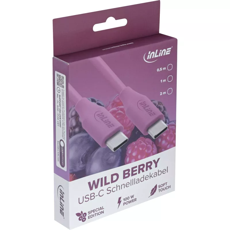 Cavo USB InLine 35892P USB 2.0 2 m USB-C viola