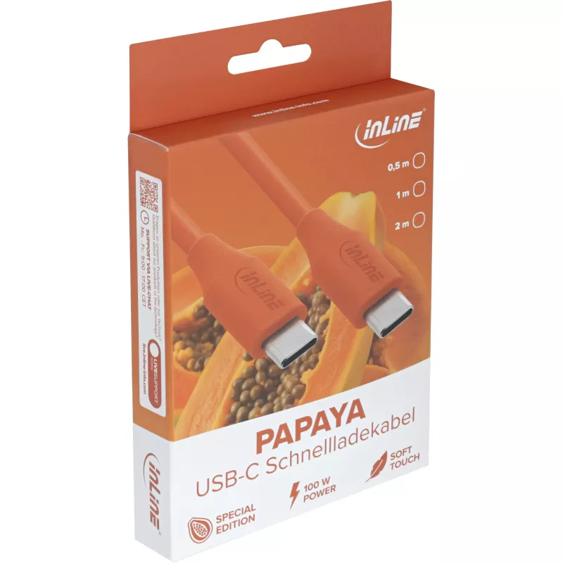 Cavo USB InLine 35892O 2 m USB-C arancione USB 2.0 0,48 Gbit/s