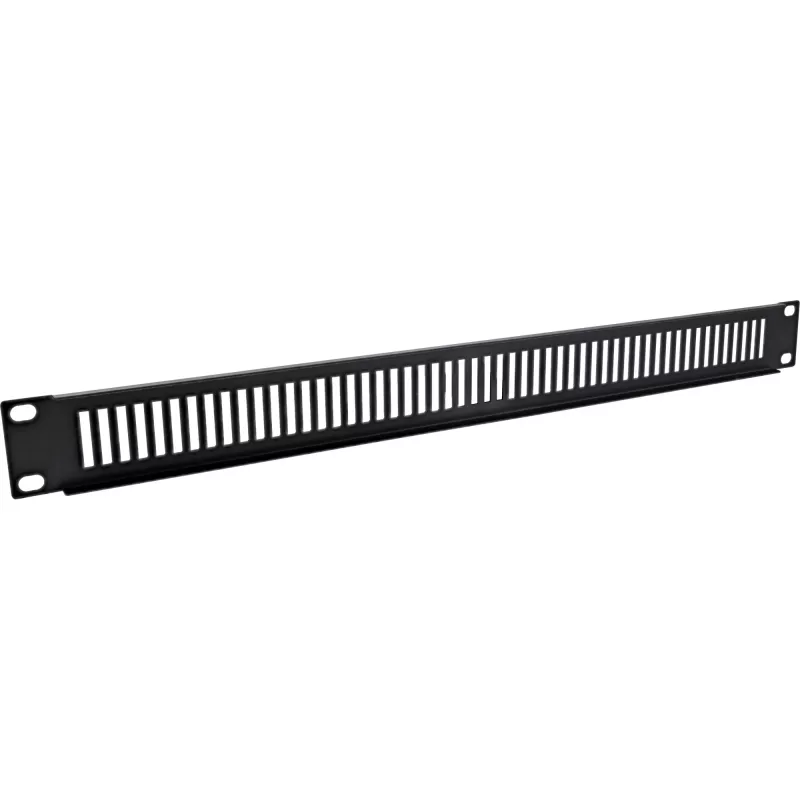 Pannello cieco perforato InLine 19 pollici, 2HE, RAL 9005 nero