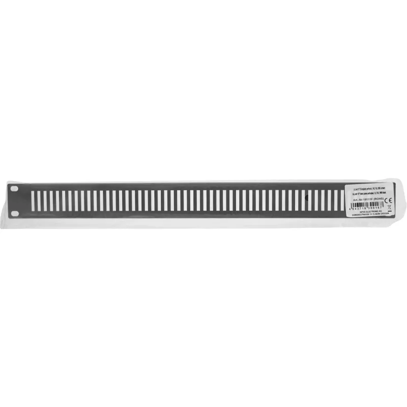 Pannello cieco perforato InLine 19 pollici, 2HE, RAL 9005 nero