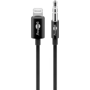 Cavo di collegamento audio Goobay Apple Lightning su 3,5 mm 1 m nero