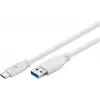 Cavo USB Goobay 67188 USB 3.2 Gen 1 1 m USB C USB A bianco