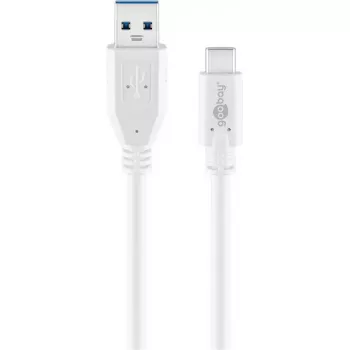Cavo USB Goobay 67188 USB 3.2 Gen 1 1 m USB C USB A bianco