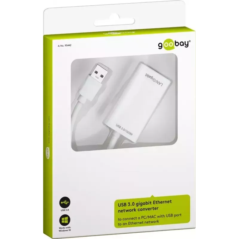 Adattatore di rete USB 3.0 Gigabit Ethernet Goobay 95442