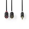 Cavo audio Nedis CABW22200AT10 1 m 3,5 mm 2xRCA antracite