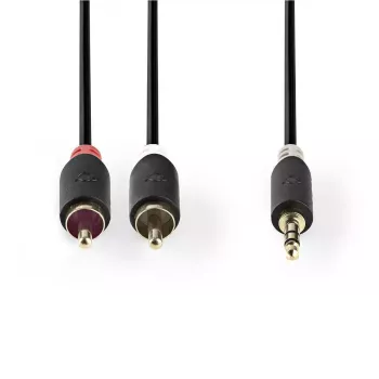 Cavo audio Nedis CABW22200AT10 1 m 3,5 mm 2xRCA antracite