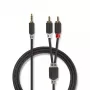 Cavo audio Nedis CABW22200AT10 1 m 3,5 mm 2xRCA antracite