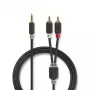 Cavo audio Nedis CABW22200AT20 2 m 3,5 mm 2 x RCA antracite