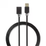 Cavo USB Nedis CCBW60010AT20 2 m USB 2.0 USB A antracite
