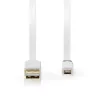 Cavo USB Nedis CCBW60500WT10 1 m USB 2.0 A su Micro-USB B bianco