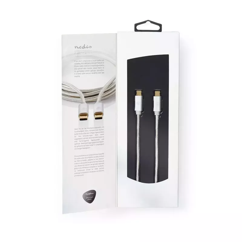 Cavo USB Nedis CCTB60700AL20 2 m USB C alluminio USB 2.0