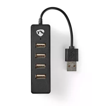 Hub USB Nedis UHUBU2420BK USB 2.0 480 Mbit/s nero
