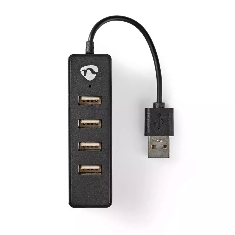Hub USB Nedis UHUBU2420BK USB 2.0 480 Mbit/s nero