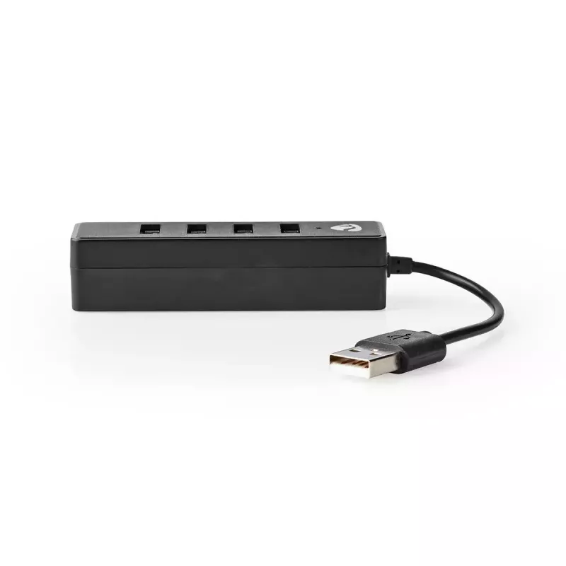 Hub USB Nedis UHUBU2420BK USB 2.0 480 Mbit/s nero
