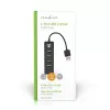 Hub USB Nedis UHUBU2420BK USB 2.0 480 Mbit/s nero