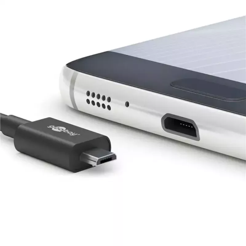 Goobay alimentatore Micro-USB 15 W caricabatterie per interni 3 A 1,5 m nero