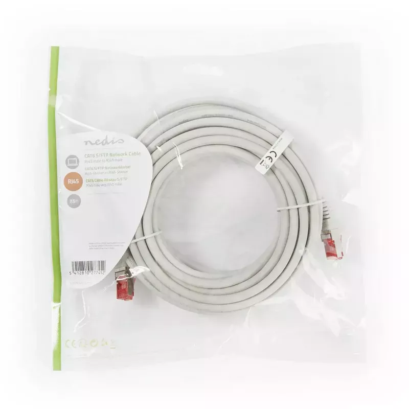 Cavo di rete Nedis CCGP85221GY75 7,5 m Cat6 SF/UTP