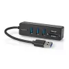 Hub USB Nedis CCGB61250BK01 USB 3.2 Gen 1 Type-A 5000 Mbit/s nero