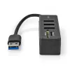 Hub USB Nedis CCGB61250BK01 USB 3.2 Gen 1 Type-A 5000 Mbit/s nero