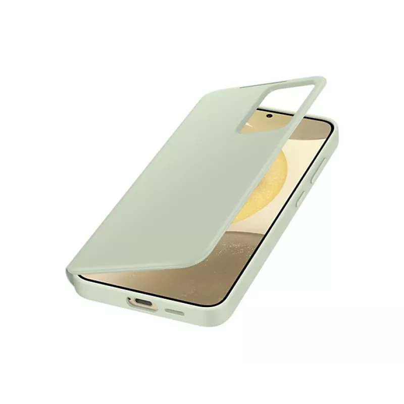 Custodia portafoglio Samsung Galaxy S24+ verde monocolore