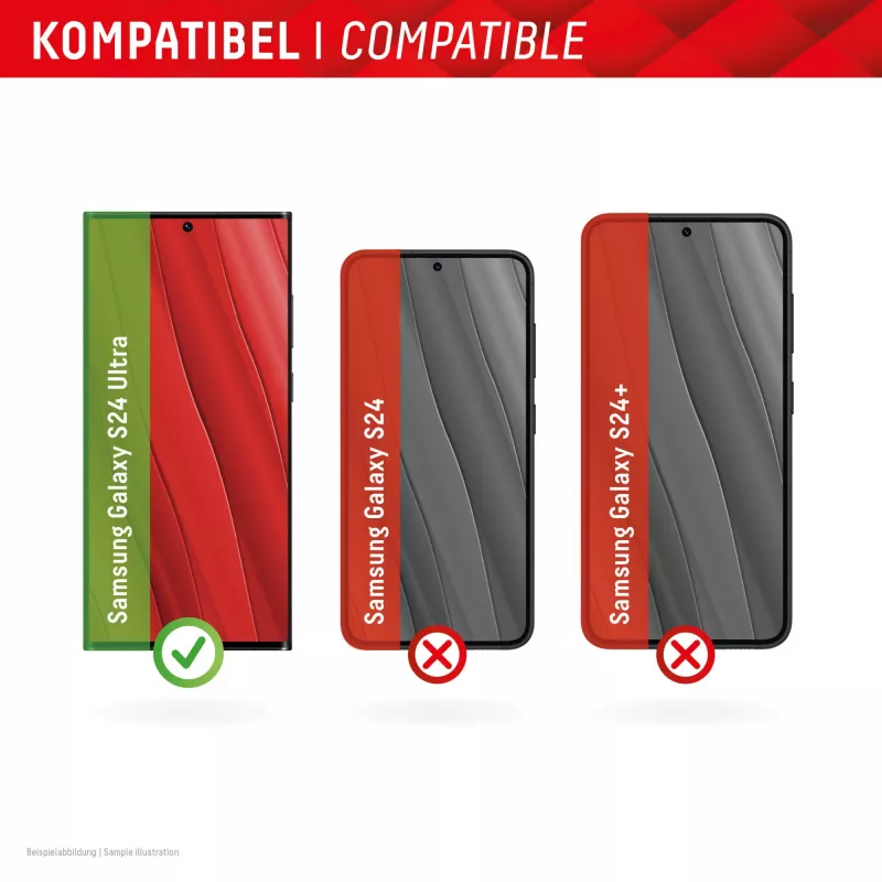 Displex pellicola protettiva display + custodia per Samsung Galaxy S24 Ultra, cornice di montaggio Eco, copertura totale