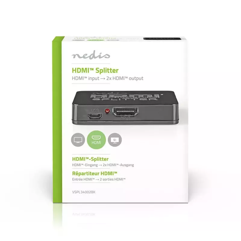 Splitter video Nedis VSPL34002BK