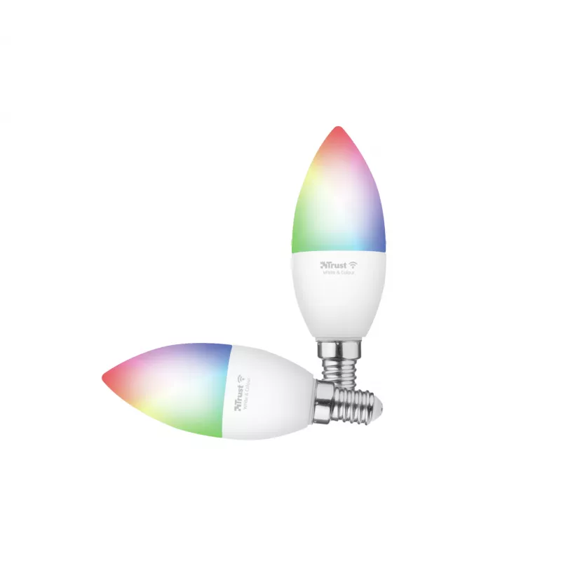 Lampadina smart TRUST 71293 – luce smart Wi-Fi, bianco, AC, 37×100 mm, confezione da 2