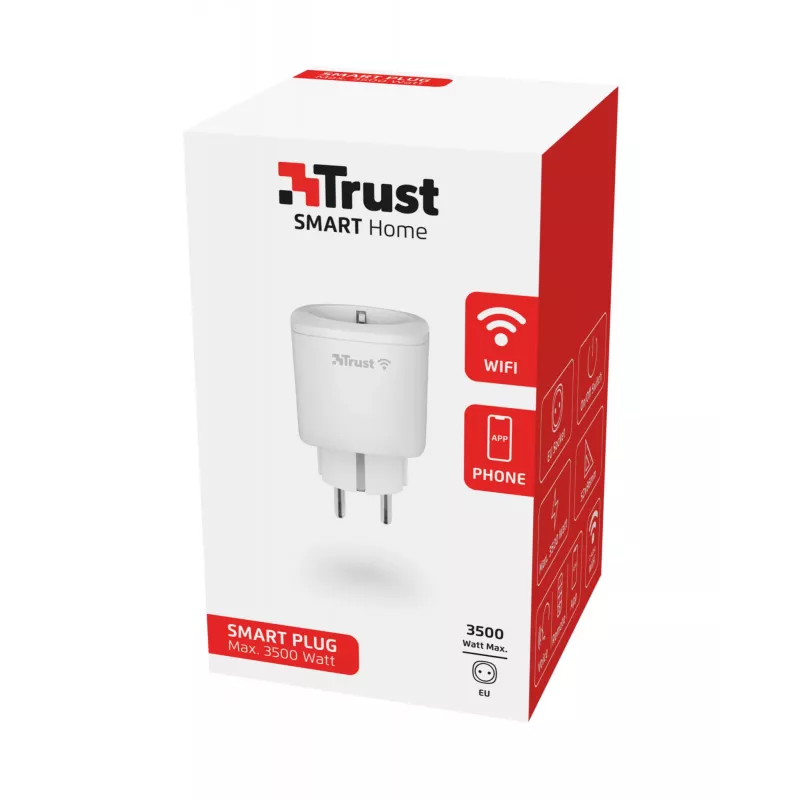 Presa smart Trust 71289 3000 W bianco per interni wireless Wi-Fi