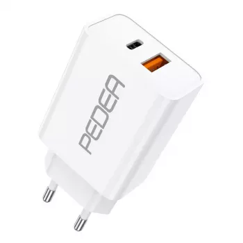 Caricabatterie per dispositivi mobili PEDEA 60040100 universale bianco AC ricarica rapida per interni