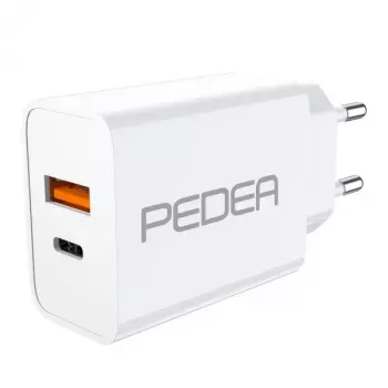 Caricabatterie per dispositivi mobili PEDEA 60040100 universale bianco AC ricarica rapida per interni