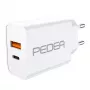 Caricabatterie per dispositivi mobili PEDEA 60040100 universale bianco AC ricarica rapida per interni