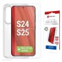Pellicola protettiva Displex + custodia per Samsung Galaxy S24/S25, cornice di applicazione Eco, antigraffio