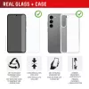 Pellicola protettiva Displex + custodia per Samsung Galaxy S24/S25, cornice di applicazione Eco, antigraffio