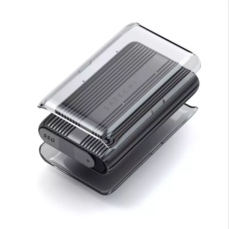 Case per SSD Satechi USB4 NVMe SSD Pro 4 TB 40 Gbit/s grigio trasparente