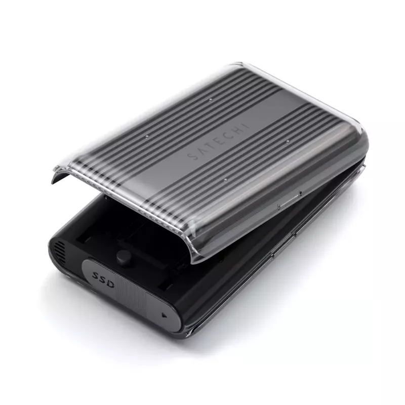 Case per SSD Satechi USB4 NVMe SSD Pro 4 TB 40 Gbit/s grigio trasparente
