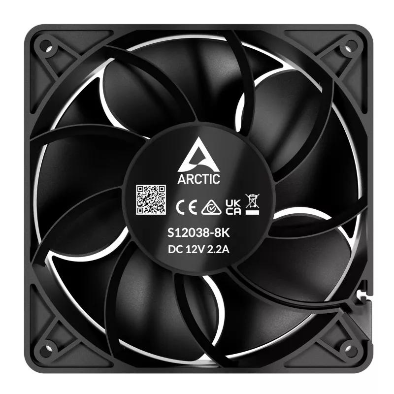 Ventola ARCTIC S12038-8K 120 mm 8k rpm ventola server 370 m³/h 37 mmH2O
