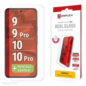 Displex pellicola protettiva display (10H) per Google Pixel 9, Pixel 9 Pro, Pixel 10, Pixel 10 Pro, cornice di montaggio Eco, antigraffio
